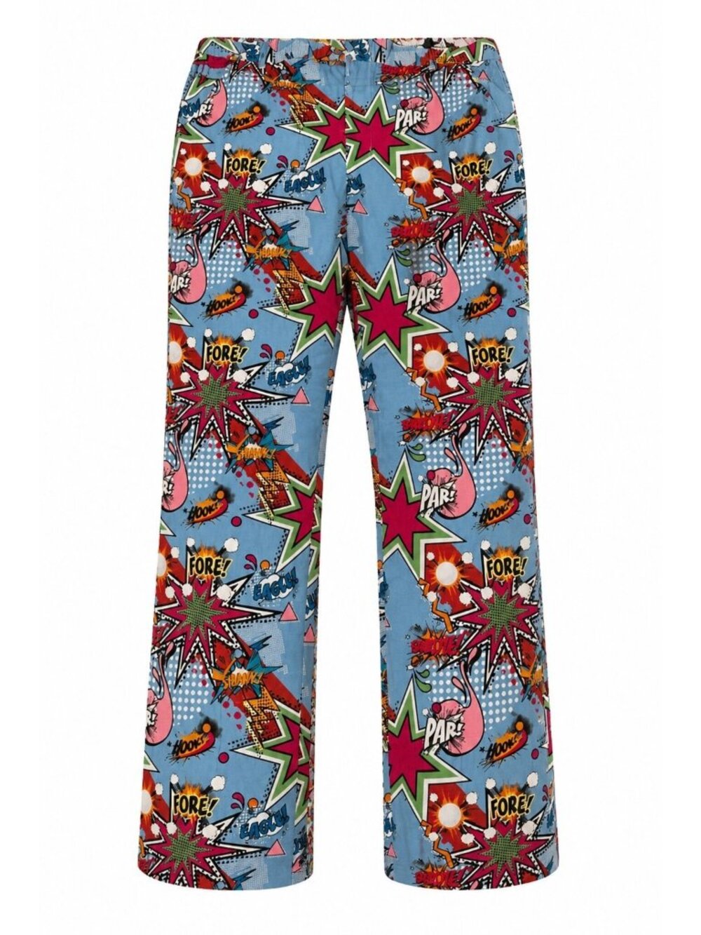 Royal & Awesome Mens COMIC Cartoon Book Pop Art Golf Pants Blue 40 W 34 Partoon